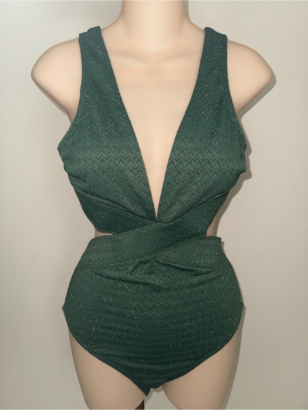 NWT Cupshe Emerald  Green Monokini Swimsuit Small